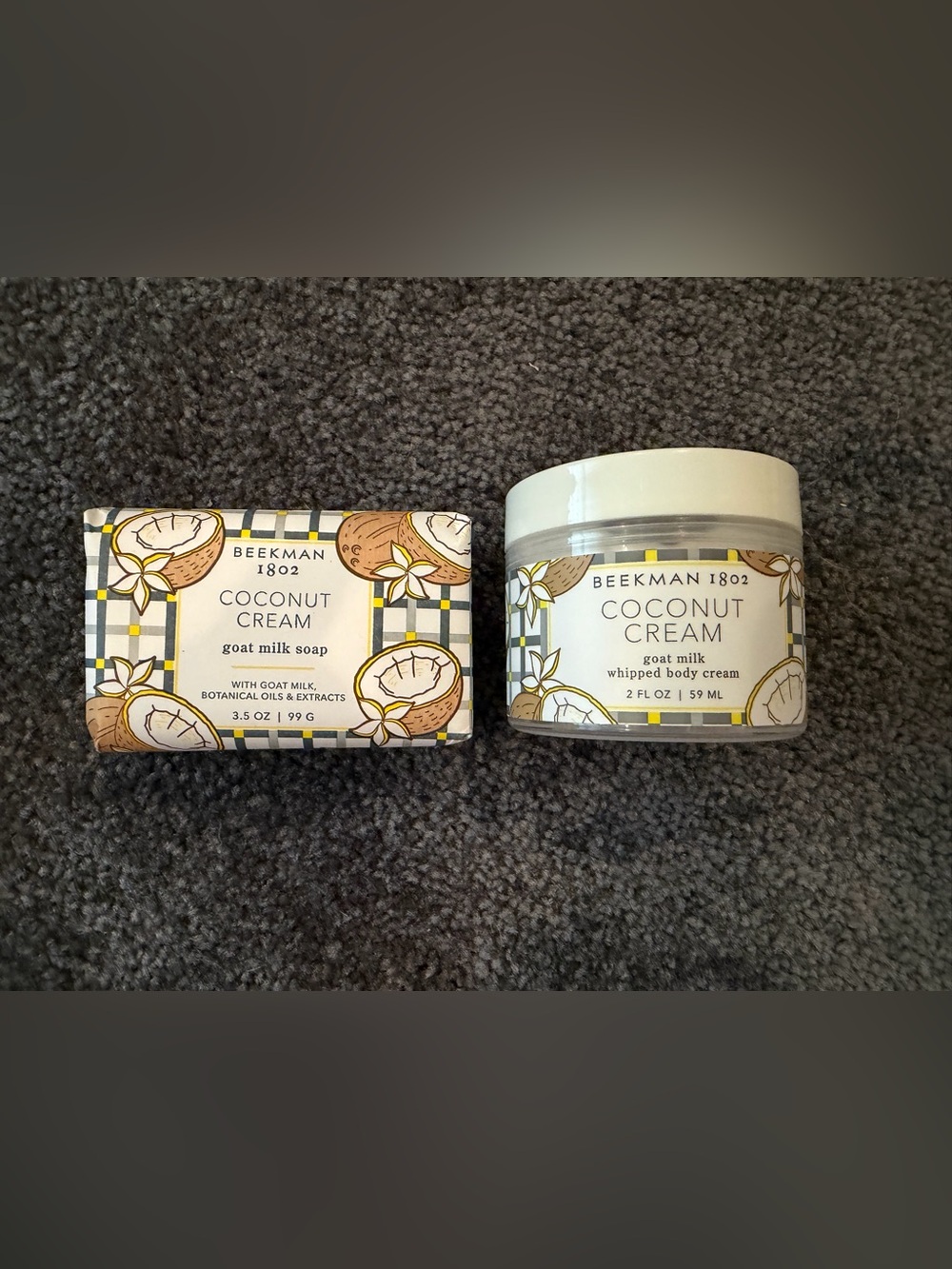 Beekman 1802 Coconut Cream Goat Milk Soap & Body Cream Set